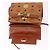 Borsa MCM Vicetos Logogramma PVC Pelle 2way Marrone Oro Auth 184176A D'oro - vista 21