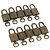 LOUIS VUITTON Set di 10 lucchetti Padlock metallo Oro LV Auth 173149 D'oro