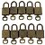 LOUIS VUITTON Set di 10 lucchetti Padlock metallo Oro LV Auth 173149 D'oro - vista 2