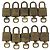 LOUIS VUITTON Set di 10 lucchetti Padlock metallo Oro LV Auth 173149 D'oro - vista 3