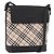 Borsa a tracolla BURBERRY Nova Check in tela beige argento Auth 184471A