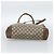 GUCCI GG Supreme Web Sherry Line Bag PVC Marrone Oro 002 904 0131 Auth ka4645 D'oro - vista 5
