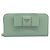 Cartera larga PRADA Ribbon de piel Saffiano Verde Plata Auth 182941SAM - vista 13