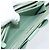 Cartera larga PRADA Ribbon de piel Saffiano Verde Plata Auth 182941SAM - vista 23