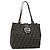 FENDI Zucca Canvas Mamma Baguette Tote Bag Black Brown Auth 183898 Marrone Nero