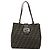 FENDI Zucca Canvas Mamma Baguette Tote Bag Black Brown Auth 183898 Marrone Nero - vista 13