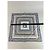 Sciarpa in seta vintage Fendi FF Logo blu bianco oro - vista 5