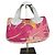 Tote in tela vintage Emilio Pucci Rosa Arancione Giallo Argento
