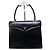 Vintage Givenchy strukturierte Lederhandtasche Schwarz Gold