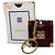 Vintage Givenchy Interlocking G Logo Leather Keychain Burgundy Gold Dark red