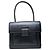 Borsa a mano Vintage Givenchy in pelle liscia nera e argento Nero
