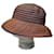Vintage Givenchy gewebter Bucket Hat Rost Marine Rot