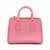 Prada Borsa a Mano Galleria Mini in Pelle Saffiano Rosa - vista 2