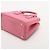 Prada Borsa a Mano Galleria Mini in Pelle Saffiano Rosa - vista 3