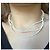 Autre Marque Collar de perlas de tres vueltas con cierre de oro 14K Blanco - vista 9
