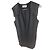 Saint Laurent Vestido Curto de Couro Preto com Tachas