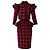 Simone Rocha Herbst 2014 Runway Tartan-Set Look 31 Schwarz Rot