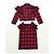 Simone Rocha Herbst 2014 Runway Tartan-Set Look 31 Schwarz Rot - Ansicht 6