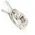 Autre Marque Platinhalskette PT850/PT900 mit Diamant - Ansicht 2