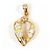Autre Marque Pendente in oro giallo 20K con zircone cubico D'oro
