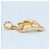Autre Marque Pendente in oro giallo 20K con zircone cubico D'oro - vista 4