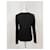 Roberto Cavalli Schwarzer feiner Wollpullover mit V-Ausschnitt  - Ansicht 5