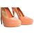 Alexander McQueen Peach Snakeskin Embossed Leather Platform Pumps - view 12