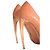 Alexander McQueen Peach Snakeskin Embossed Leather Platform Pumps - view 14