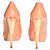 Alexander McQueen Peach Snakeskin Embossed Leather Platform Pumps - view 3