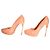 Alexander McQueen Peach Snakeskin Embossed Leather Platform Pumps - view 7
