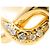 Autre Marque 18K Gelbgold-Ring mit Diamant Golden - Ansicht 2