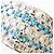 Autre Marque PT900 Platinring mit blauem Diamanten - Ansicht 2