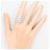 Autre Marque PT900 Platinring mit blauem Diamanten - Ansicht 7