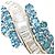Autre Marque PT900 Platinring mit blauem Diamanten - Ansicht 2