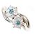 Autre Marque PT900 Platinring mit blauem Diamanten