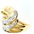 Autre Marque PT900 Platin- und 18K Gelbgold Ring Golden