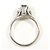 Autre Marque Platinring mit Diamant und Saphir - Ansicht 2