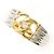 Autre Marque 18K Gelbgold- und Platinring mit Diamant Golden