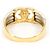 Autre Marque 18K Gelbgold- und Platinring mit Diamant Golden - Ansicht 3