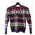 Polo Ralph Lauren Fair Isle Jacquard-Strickpullover Weiß Rot Dunkelblau