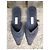 Autre Marque Joseph Azagury Mule in rafia intrecciata - Blu - vista 3