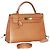 Hermès Kelly 32 in pelle di struzzo Gold Cammello