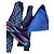 Autre Marque Set di Papillon e Pochette in Seta Hilditch & Key e Guy Apard Nero Blu Multicolore Verde oliva Prugna