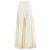 Falda midi de cuero crema Miu Miu Amarillo Marrón claro