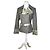 Stella Mc Cartney Vintage Stella McCartney Woll-Satin Blazer Grau Silber M