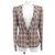 Chanel Jacke ohne Kragen Schwarz Pink Beige