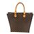 Louis Vuitton Monogram Sac Plat Borsa Tote Marrone Monogramma