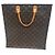 Louis Vuitton Monogram Sac Plat Borsa Tote Marrone Monogramma - vista 10