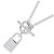 Hermès Collana Hermes Amulette Kelly Cadena Argento PENDENTE HERMES