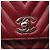 Borsa Chanel Coco Handle Flap Stitch Chevron, Pelle, Donna, Rosso () - vista 8